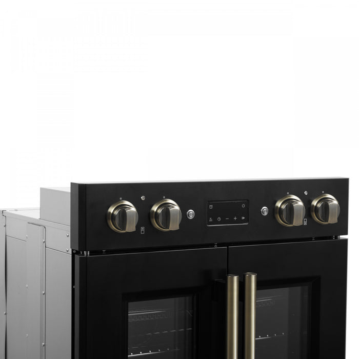 Forno Asti 30-Inch Double Electric Wall Oven in Black, 7.36 cu. ft. - FBOEL1340-30BLK