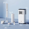 HOMCOM 10,000 BTU Portable Air Conditioner for 440 sqft room, Timer, White