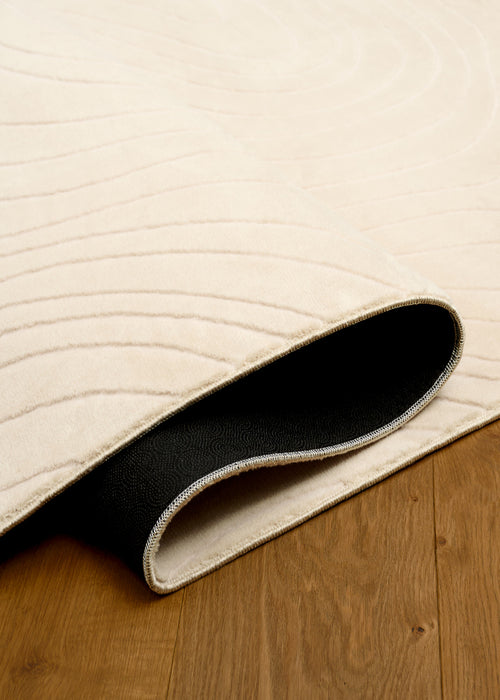 Somos Contemporary Cream Washable Rug 2'8\" x 8'0\" Indoor Area Rug