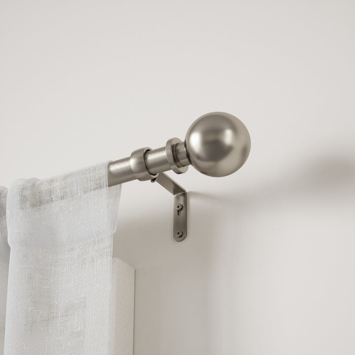 Umbra Bolas Nickel Expandable 1\" Curtain Rod - 72\"-144\" 