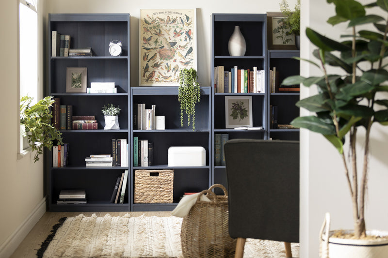 Axess 5-shelf Narrow Bookcase - Blueberry 