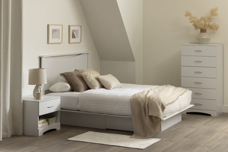 Step One 1-drawer Nightstand - End Table With Storage - Pure White 