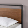 Suzanne Wood and Metal Platform Bed with Headboard - Queen Size | Suzanne lit plateforme en bois et en métal avec tête de lit - Grand