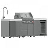 FORNO Bulnes Outdoor Kitchen 60,000 BTU Stainless Steel BBQ & White Countertops - FODKT2506WHT | Cuisine d'exterieur Bulnes – BBQ en acier inoxydable de 60 000 BTU et comptoirs blancs – FODKT2506WHT
