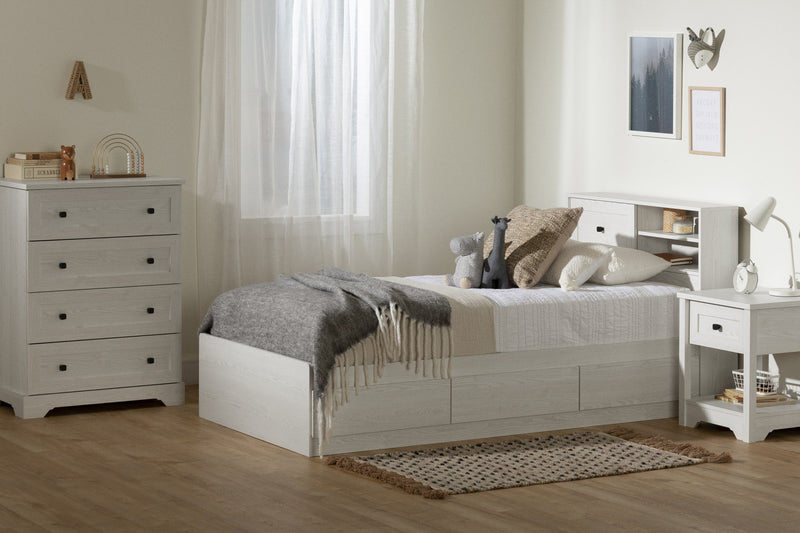 Hazen Bookcase Headboard - White Pine