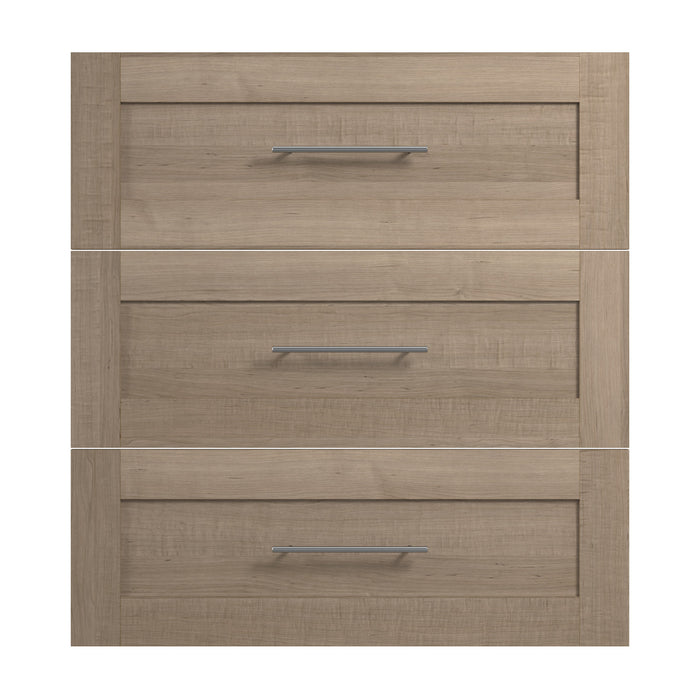 Bestar Pur 3-Drawer Set for Pur 36 W Closet Organizer - Ash Grey