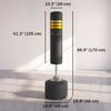 Soozier 70" Freestanding Punching Bag with 12 Suction Cups, Boxing Gloves