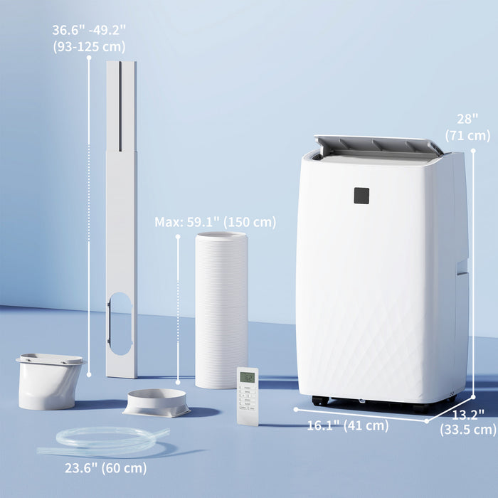 HOMCOM 14000 BTU Portable Air Conditioner with Dehumidifier & Fan, AC Unit