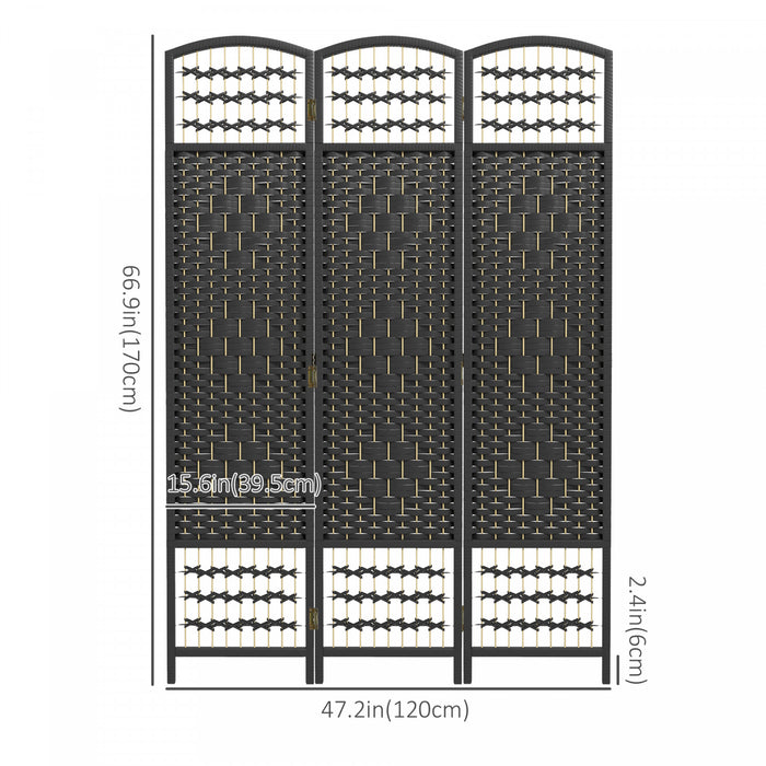 Homcom Folding Room Divider 5.6 Ft Privacy Screen Panel