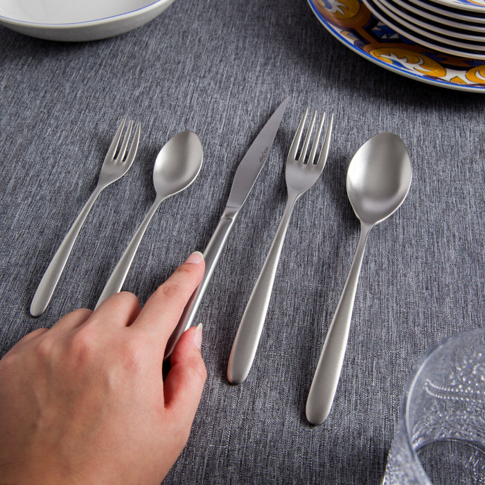 Arimi Giulia Frozen Italian Stainless Steel 20 Piece Flatware Set - Service For 4
