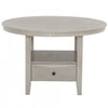Prescott 5-Piece Round Pedestal Dining Set with Storage Drawer, Grey (Seats 4) | Ensemble de salle a manger rond Prescott 5 pieces avec base sur piedestal et tiroir de rangement, gris (4 places)