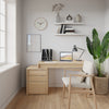 Reversible Desk Panel For Home Office, Natural Blonde Oak | Surface de travail reversible Chrono, chene blond naturel