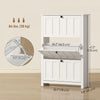 HOMCOM Narrow Shoe Cabinet with 3 Flip Drawers, Shoe Storage Cabinet, White