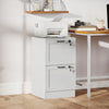 HOMCOM Office File Cabinet with 2 Drawers, Vertical Filing Cabinet, White