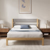 Kumiki Interlocking Bamboo Platform Bed with Headboard - Twin Size | Kumiki lit plateforme à emboîtement en bambou avec tête de lit - Simple