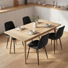 HOMCOM Dining Chairs Set of 4, Kitchen Chair with Metal Legs, Black