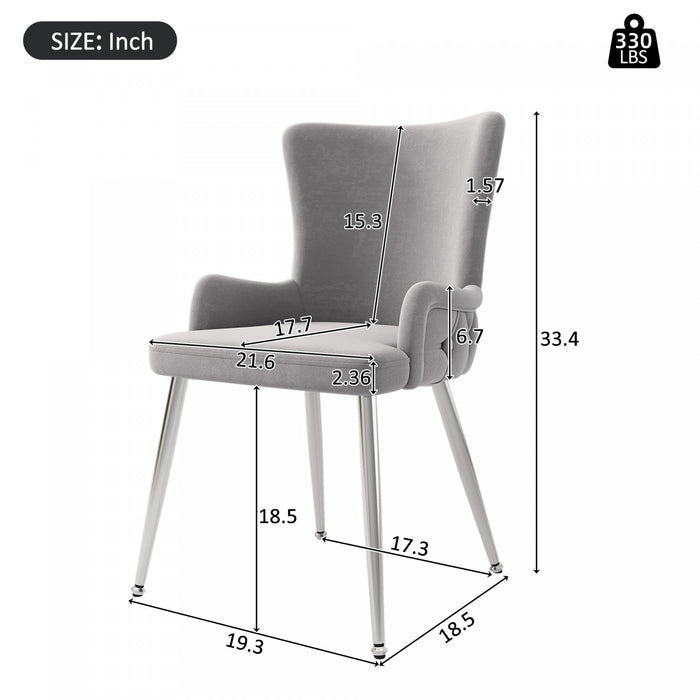 Sophia Modern 7pc Dining Set with table and Chairs,Grey Dining Room Set