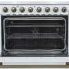 Forno Paolo 36 Inch White Freestanding Electric Range, White, 5.44 cu.ft. - FFSEL6011-36WHT | Cuisiniere electrique Paolo 36 pouces, blanche, 5,44 pi³ - FFSEL6011-36WHT