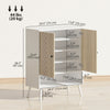 HOMCOM Shoe Storage Cabinet, 5-Tier Shoe Cabinet with Doors, Natural Tone