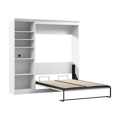 Bestar Versatile Full Murphy Bed Closet Organizer (109 W) - White|Lit double escamotable Versatile de Bestar avec organisateur de garde-robe (109 po [L]) - blanc