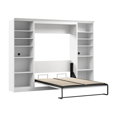 Bestar Versatile Full Murphy Bed Closet Organizers (109 W) - White|Lit double escamotable Versatile de Bestar avec organisateurs de garde-robe (109 po [L]) - blanc