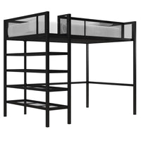 Mainstays Metal Storage Twin Loft Bed with Bookcase - Black