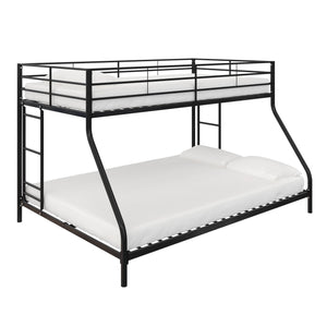 Mainstays Small Space Junior Twin Over Full Metal Bunk Bed - Black