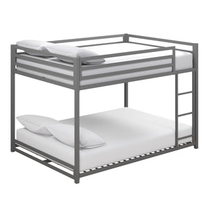 DHP Miles Metal Full-Over-Full Bunk Bed - Silver