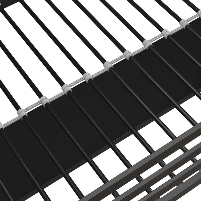 DHP Miles Metal Twin Loft Bed with Desk - Black