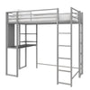 DHP Abode Full Metal Loft Bed - Silver