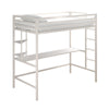 Novogratz Maxwell Metal Twin Loft Bed with Desk - Off-White