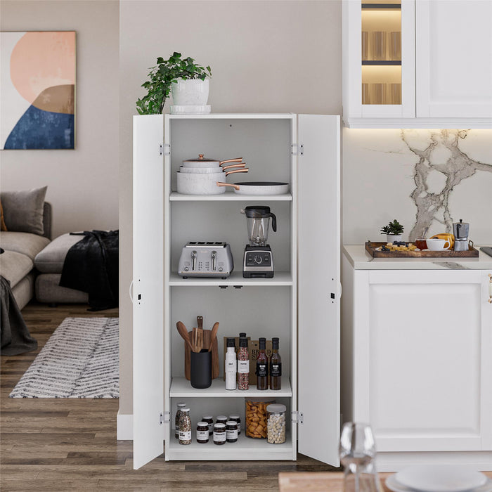 Ameriwood Home 60\" 2-Door Storage Cabinet - White