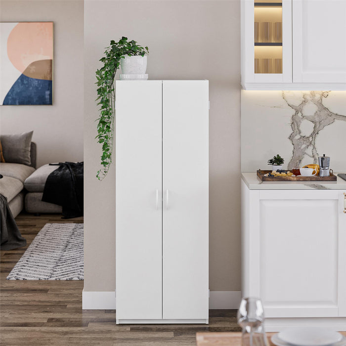 Ameriwood Home 60\" 2-Door Storage Cabinet - White