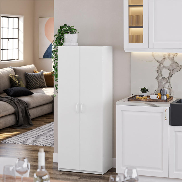 Ameriwood Home 60\" 2-Door Storage Cabinet - White