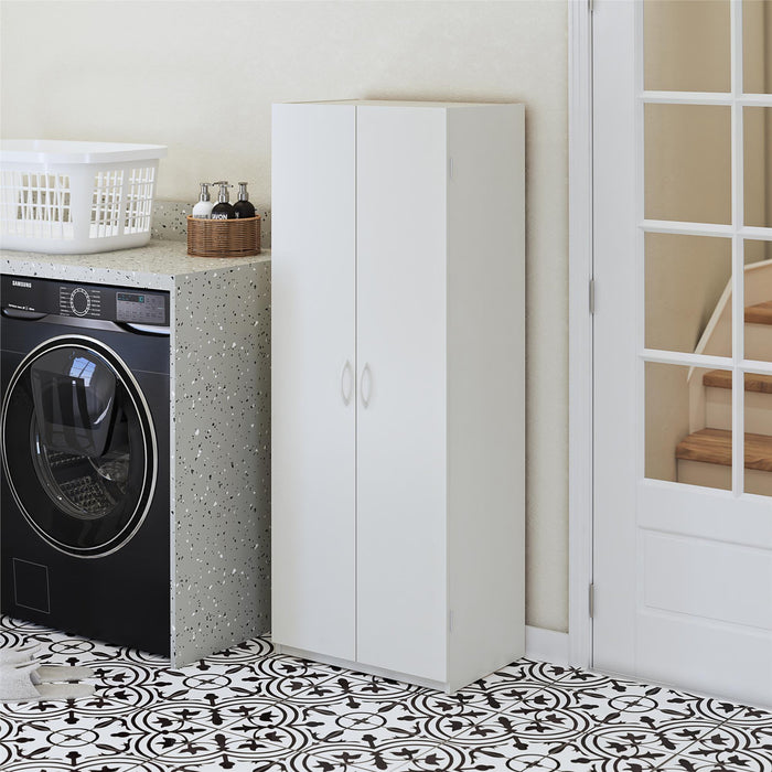 Ameriwood Home 60\" 2-Door Storage Cabinet - White