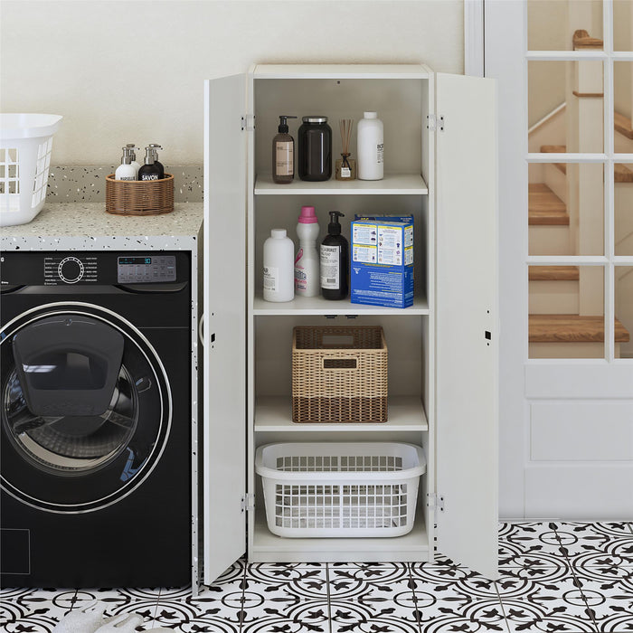 Ameriwood Home 60\" 2-Door Storage Cabinet - White
