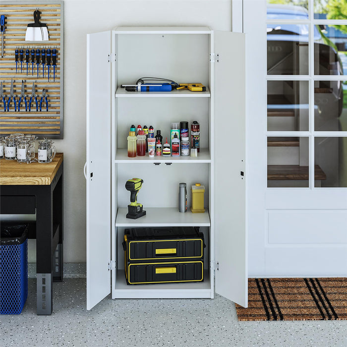 Ameriwood Home 60\" 2-Door Storage Cabinet - White