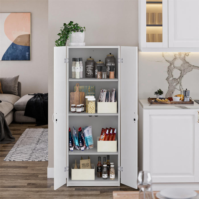 Ameriwood Home 60\" 2-Door Storage Cabinet - White