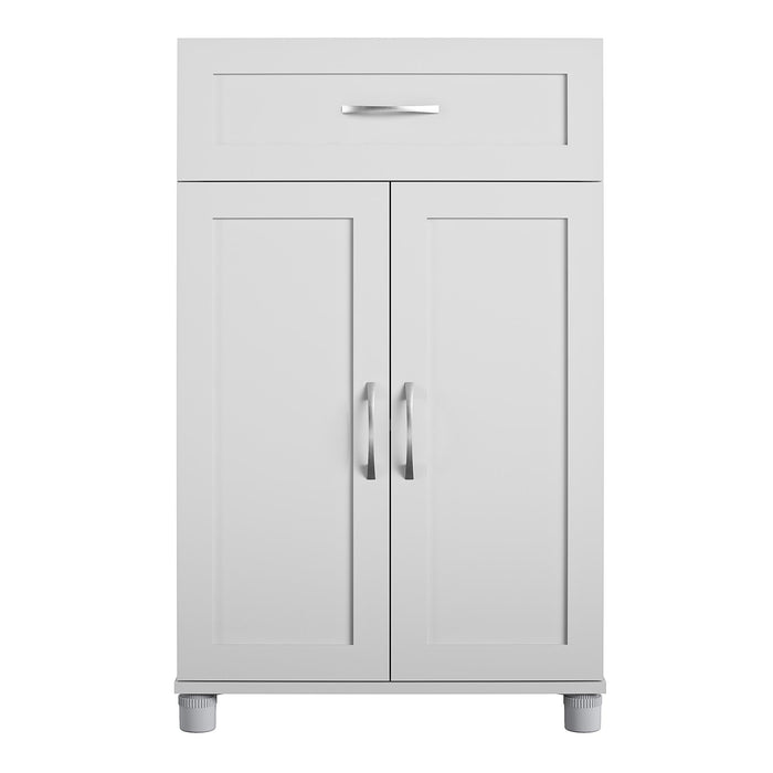 Ameriwood Home Lory Framed 2-Door/1-Drawer Base Cabinet - Dove Grey