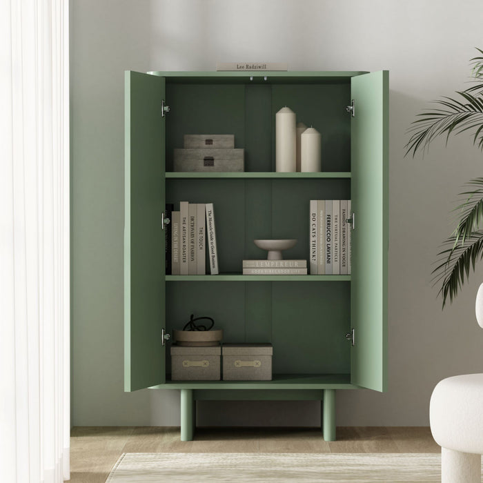 Ella Modern 32\" Accent Cabinet in Sage Green