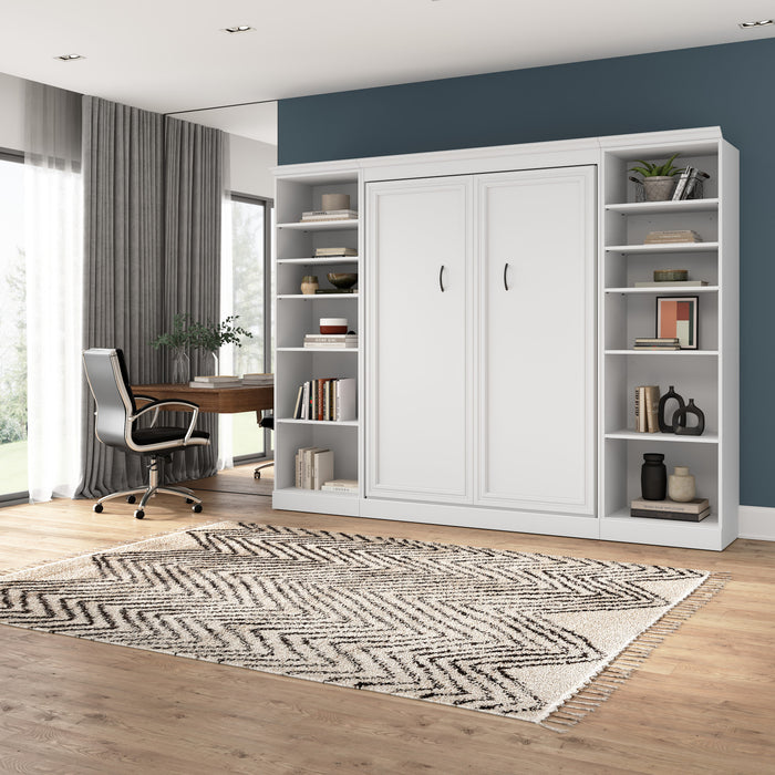 Bestar Versatile Full Murphy Bed Closet Organizers (109 W) - White