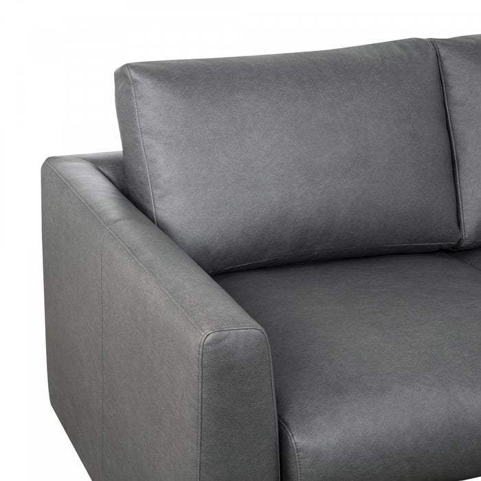 Cleo Contemporary 96\" Upholstered Sofa in Pewter