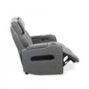 Kingsley 58 in. Leather Match Power Reclining Loveseat with Armrest Storage and USB - Charcoal | Causeuse inclinable electrique Kingsley de 58 po en cuir assorti avec rangement dans les accoudoirs et USB - Charbon