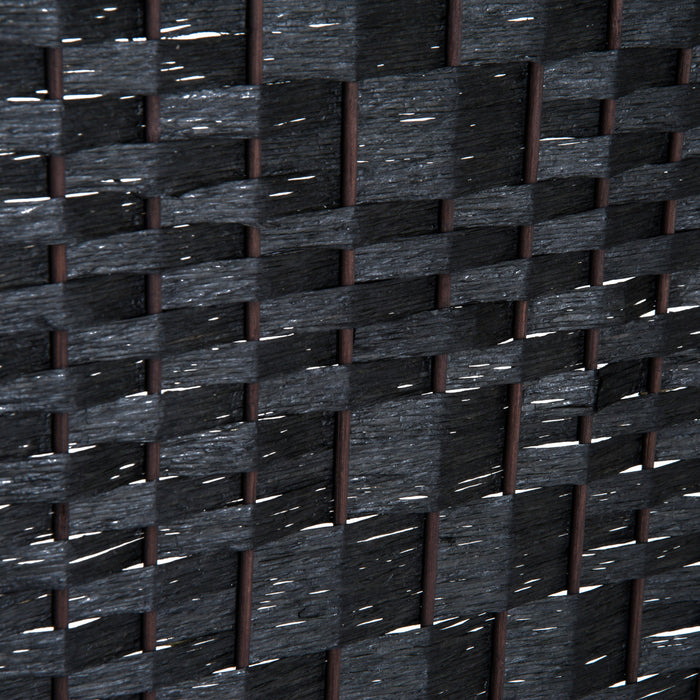 Homcom Double Hinged Woven Wicker Room Divider And Privacy Screens