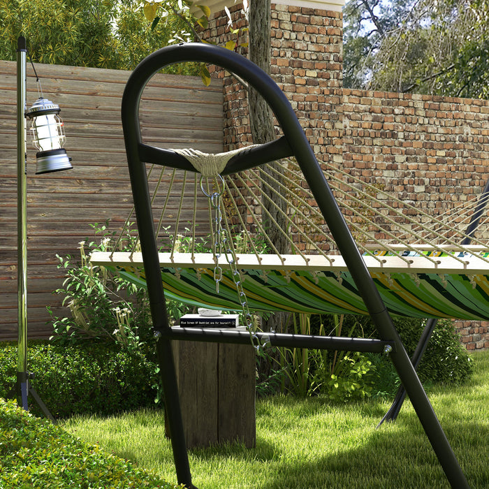 Outsunny Hammock Stand With Adjustable Chains & Hooks, Net Stand, Black