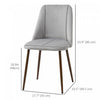 HOMCOM Dining Chairs Set of 4, Velvet Accent Chair, Grey