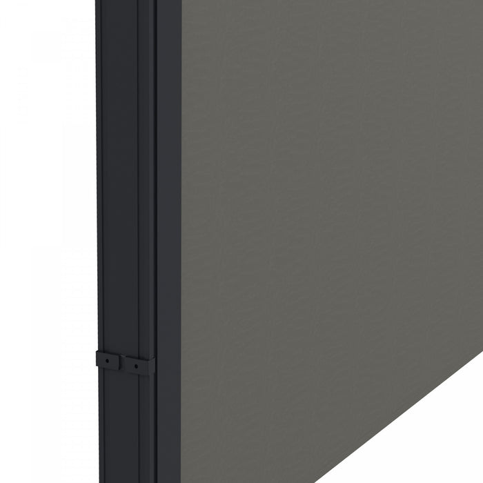 Outsunny 13' X 5' Retractable Side Awning, Garden Privacy Screen Divider, Full Cassette Windbreaker For Hot Tub, Balcony, Terrace, Pool, Dark Grey