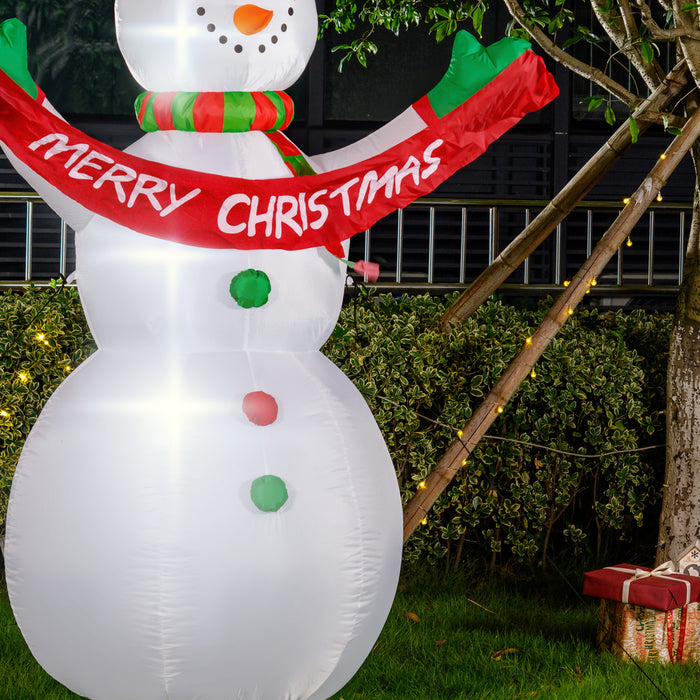 Homcom 8ft Snowman Inflatable Christmas Decoration