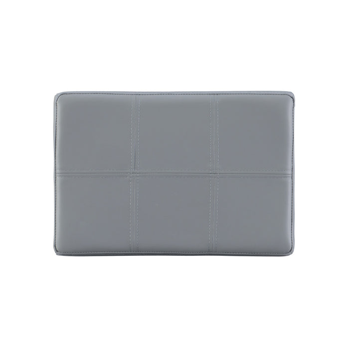 Claridge Faux Leather Backless Counter-Height Stool - Grey