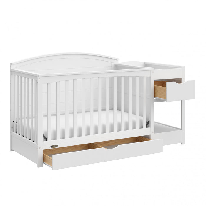 Graco Bellwood 5-in-1 Convertible Crib and Changer - White